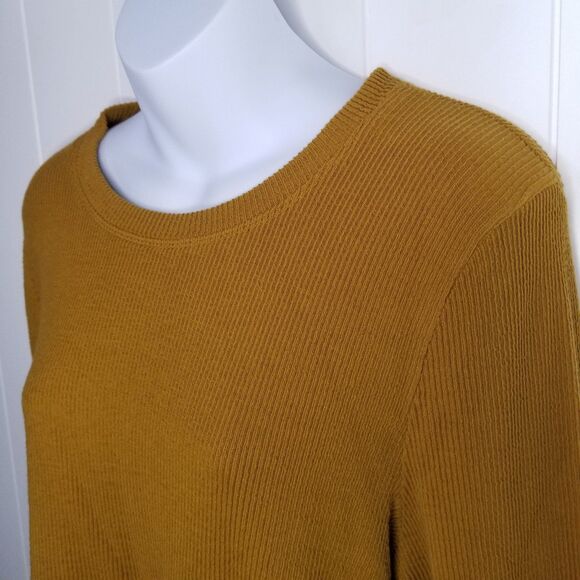 Madewell Top Size Medium Crewneck Front Tie Long Sleeve - Picture 5 of 8